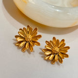 Retro Titanium Steel Stylish Flower Earrings – Holiday Gift Ideas — 2