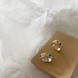 Ring Girl, Colorful Oil Dripping Love Ring – Gifts for Couples — 1