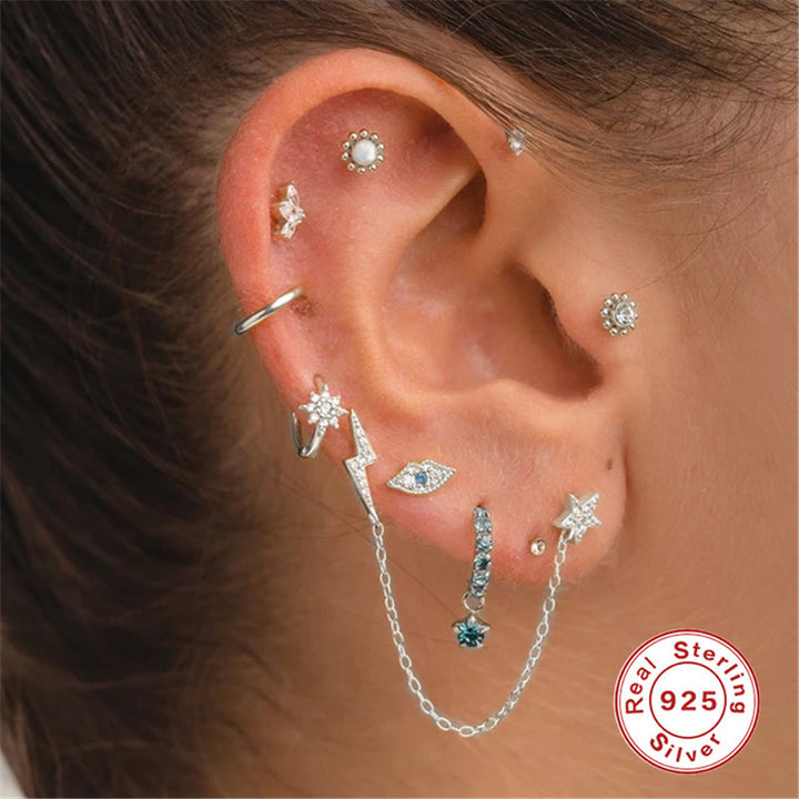 Sterling Silver Piercing Internal Thread Flat Head – Practical Gifts — 1