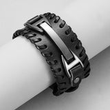 Genuine Leather Macrame Bracelet Braided For Men – Jewelry Gift Ideas — 7