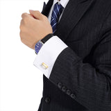 Men's Cufflinks French Shirt Two-tone Metal Cufflinks – Gifts for Him — 4