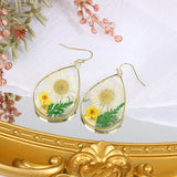 Water Drop Needle Chrysanthemum Earrings Simple – Practical Gifts — 4