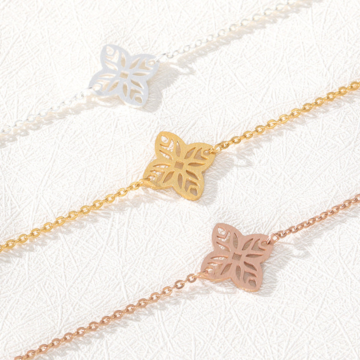 Women's Hollow Four-leaf Clover Stainless Steel – Jewelry Gift Ideas — 1