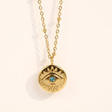 Women's Fashion Devil's Eye Gold Coin Pendant – Jewelry Gift Ideas — 4