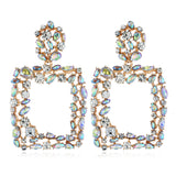 Crystal Big Square Drop Earrings For Women Shiny Party – Gifts for Her — 4