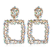 Crystal Big Square Drop Earrings For Women Shiny Party – Gifts for Her — 4