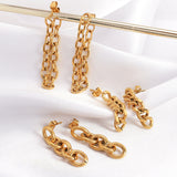 Titanium Steel Earrings Long Cuban Chain Earrings – Stylish Gifts — 7
