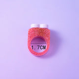 Cute Acrylic Glitter Bear Ring Big HUG ME Heart – Gifts for Her — 6