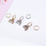 Rainbow Cloud Earrings Women Micro Zircon Asymmetrical – Gifts for Her — 4