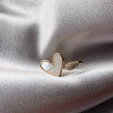 White Love Ring Microinlaid Zircon Opening Ring – Gifts for Couples — 3