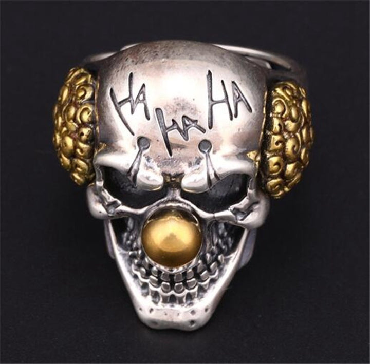Clown Men Domineering Personality Skull Ring – Gifts for Him — 1