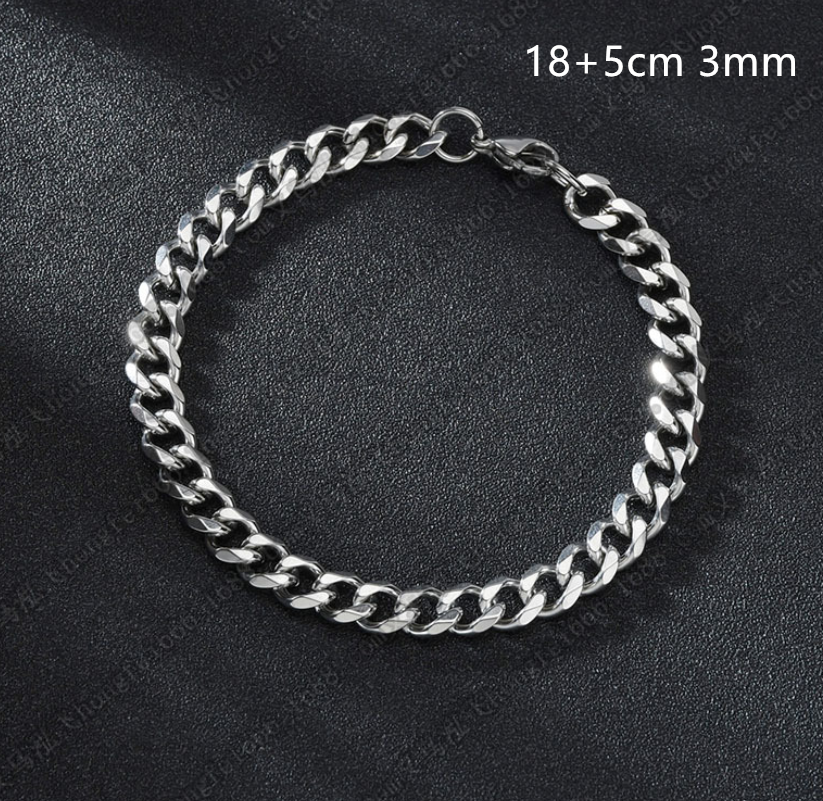 Stainless Steel Six Side Grinding Cuban Bracelet – Jewelry Gift Ideas — 1