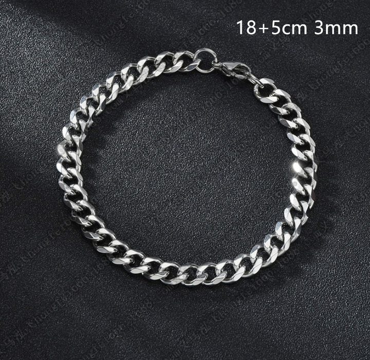 Stainless Steel Six Side Grinding Cuban Bracelet – Jewelry Gift Ideas — 1