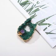Natural Crystal Hollow Hole Slice Necklace – Jewelry Gift Ideas — 3