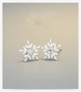 Lovely Temperament Snowflake Diamond Earrings – Holiday Gift Ideas — 6