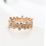 Rose Gold Daisy Group Ring Small Daisy Flower Simple – Stylish Gifts — 8