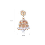 Bell Zircon Earrings Golden Earrings – Everyday Gifts — 11