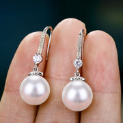 Pearl Earrings With Female Korean White Copper Plating – Gifts for Her — 1