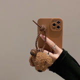 Plush Retro Brown Teddy Pendant Case – Jewelry Gift Ideas — 1
