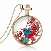 Dried flower specimen multicolor necklace – Jewelry Gift Ideas — 6