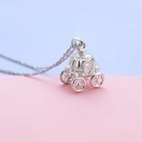 S925 Sterling Silver Fantasy Pumpkin Car Pendant – Jewelry Gift Ideas — 1