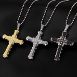 Men's Crystal Cross Pendant – Jewelry Gift Ideas — 1