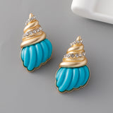 Resin Conch Earrings With Exaggerated Personality – Useful Gifts — 6