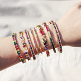 14K Gold Color Zircon Rainbow Bracelet Zircon – Jewelry Gift Ideas — 3
