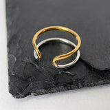 Gold And Silver Color Contrast Patchwork Double-layer – Birthday Gifts — 1