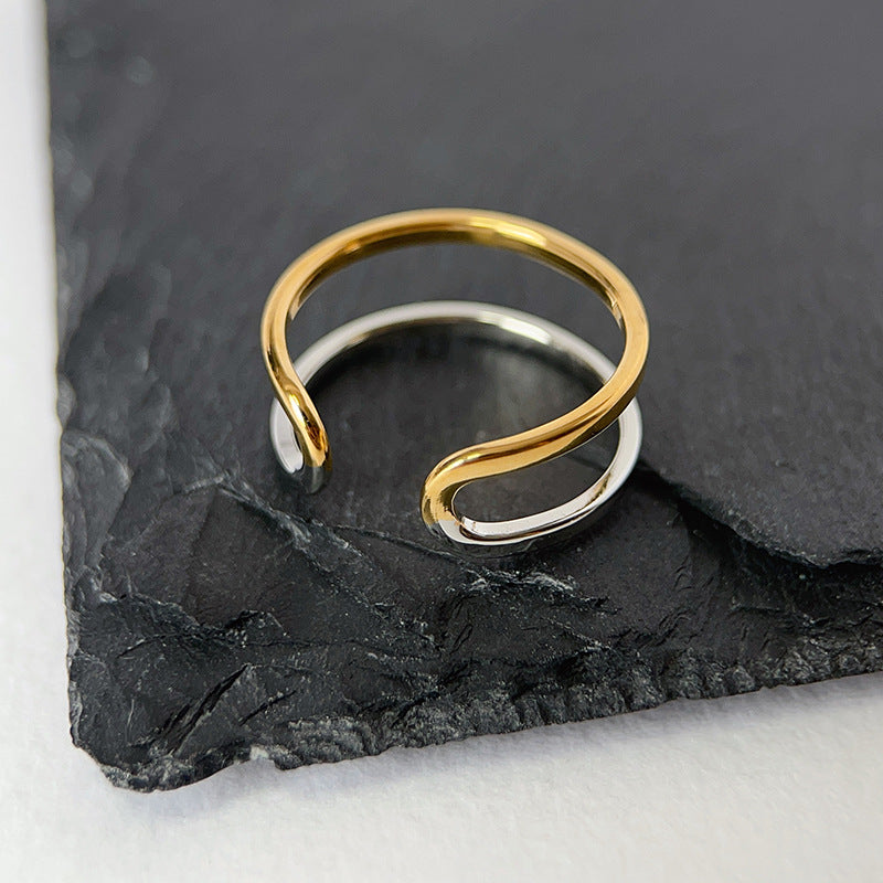 Gold And Silver Color Contrast Patchwork Double-layer – Birthday Gifts — 1