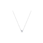 Sterling Silver Zircon Necklace With Diamond – Jewelry Gift Ideas — 5