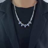 Blue Eyed Skeleton Steel Ball Necklace – Jewelry Gift Ideas — 3