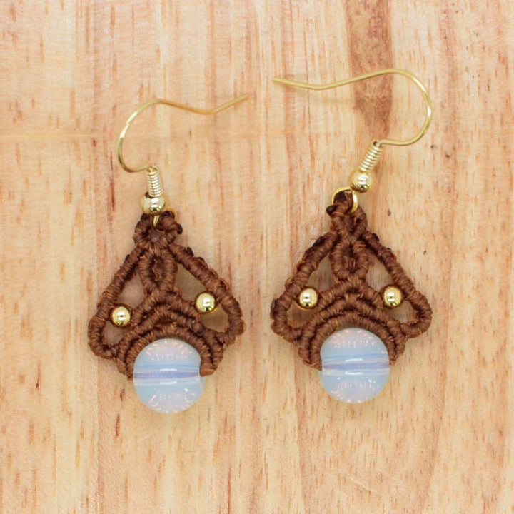 Ethnic Style Wax Line Hand-woven Earrings – Stylish Gifts — 1
