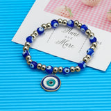 Blue Eye Beads Lucky Hand Of Fatima Bracelet – Jewelry Gift Ideas — 6