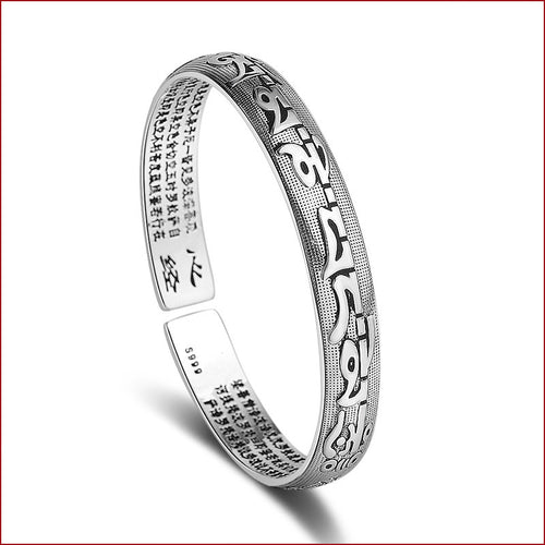 Buddhist Scripture Heart Sutra Silver Plated – Jewelry Gift Ideas — 2