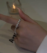 Natural Freshwater Pearl Diamond Splice Ring – Birthday Gifts — 3