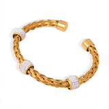 Diamond Ring Pendant Woven Hollowed Open-ended – Jewelry Gift Ideas — 6