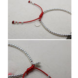 Sterling Silver Happy Word Tag Silver Beaded Red – Jewelry Gift Ideas — 3