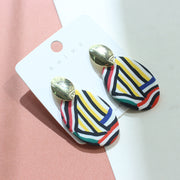 Women's Exaggerated Contrast Geometric Clay Earrings – Gifts for Her — 4