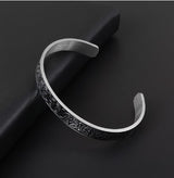 Simple Retro Viking Totem Rune Open Bracelet Men – Jewelry Gift Ideas — 2