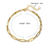 Anklet Figaro Blade 18K Stainless Steel – Stylish Gifts — 3