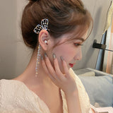 Super Flashing Diamond Earrings With Butterfly Ear – Stylish Gifts — 7