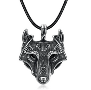 Asgard Crafted Norse Grey Wolf Head Pendant Chain – Jewelry Gift Ideas — 5