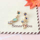 Japanese Sailor Moon Series Sky Sea Green Earrings – Useful Gifts — 4