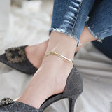 18K Rose Gold Plated Double Snake Bone Anklet – Meaningful Gifts — 3