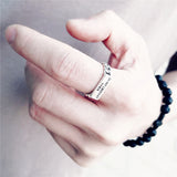 Simple and creative old chain English letter ring – Birthday Gifts — 3
