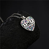 Mothers Day Gift Peach Heart MOM Pendant Necklace – Jewelry Gift Ideas — 5