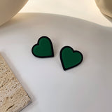 Retro Dark Green Earrings Korean Style Temperament – Stylish Gifts — 2