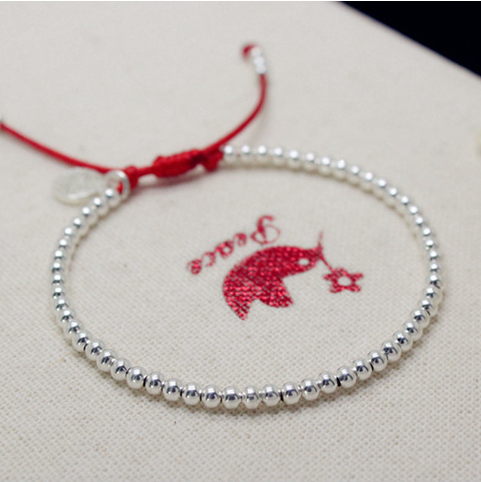 S925 sterling silver red rope bracelet – Jewelry Gift Ideas — 1
