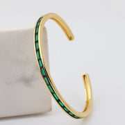 Simple Copper Real Gold Plated Half Circle Zircon – Jewelry Gift Ideas — 2